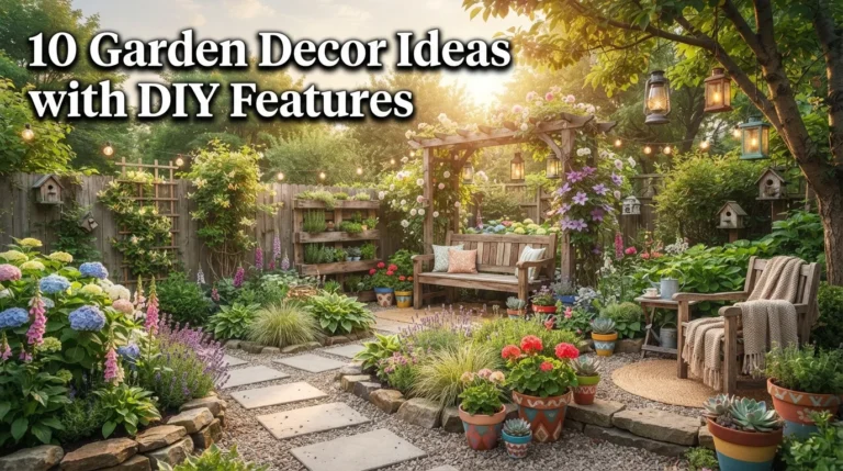 10 Garden Decor Ideas with DIY Features