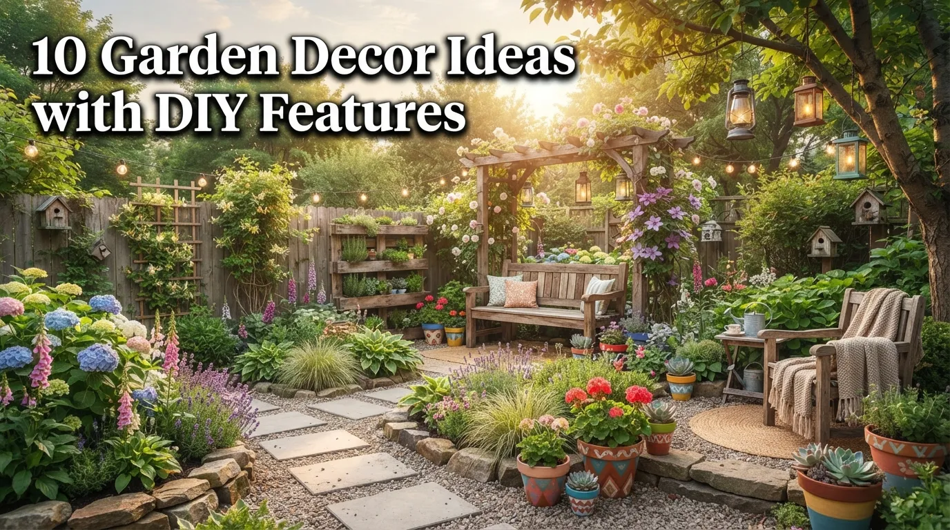 10 Garden Decor Ideas with DIY Features